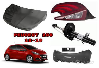 Peugeot 208 cofano paraurti airbag fanale freni 15