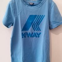 T-shirt K-Way bambino 10 anni azzurra 