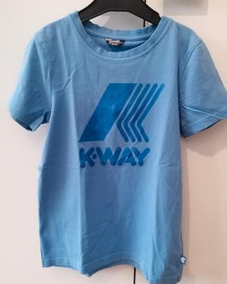 T-shirt K-Way bambino 10 anni azzurra 