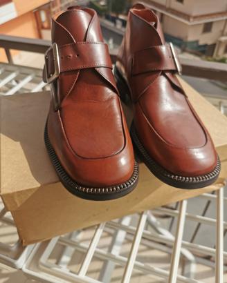 scarpe in pelle marroni nuove 