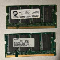 Ram 512 MB Samsung pc portatile sodimm pc2700
