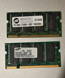 Ram 512 MB Samsung pc portatile sodimm pc2700