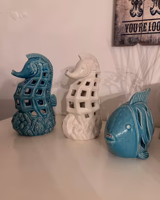 Set decorazioni marine, portacandele