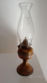 Antico lume a petrolio anni "900 in ottone