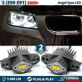 ANGEL EYES LED PER Bmw Serie 3 E90 91 FARI ALOGENI