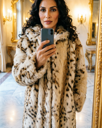 Pelliccia Ecologica Leopardata Emporio Armani con