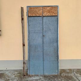 Porta in ferro con telaio 180x80 cm per cantina