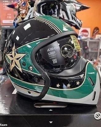 AIROH Casco Jet Modulare J110 - Command - Green
