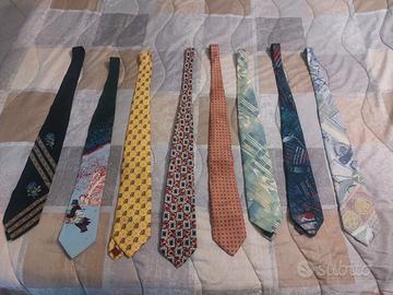 8 cravatte seta