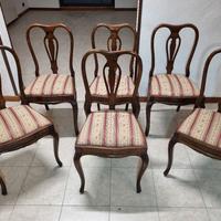 Sedie epoca reataurate Chippendale