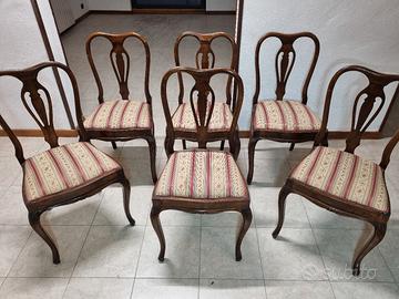 Sedie epoca reataurate Chippendale