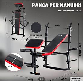 panca piu pesi e bilancere più multi pa