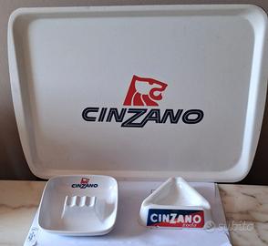 Vassoio Cinzano + 2 posacenere