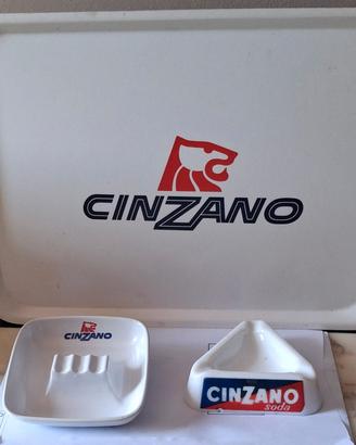 Vassoio Cinzano + 2 posacenere