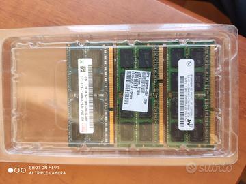 una ram da 4 GB DDR3 e 2 RAM DDR3  2gb 