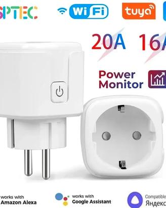 Presa smart Alexa wifi monitoraggio consumi 20a