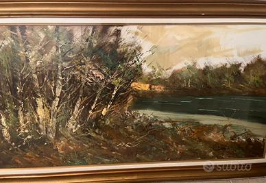 Quadro CINTI - Foresta con lago 100 x 50 cm