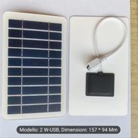 1 Pannello Solare Portatile 2W | Caricatore Solare