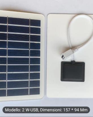 1 Pannello Solare Portatile 2W | Caricatore Solare
