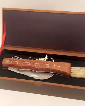 Coltello manico in legno, spazzolino x funghi Keen