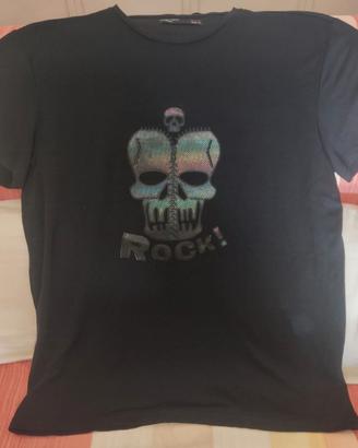 Piazza Italia T-shirt Maglietta Uomo Nero Multi