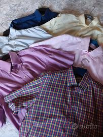6 camicie colorate uomo maniche corte L  