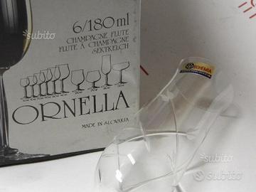 Flute da champagne in Cristallo di Boemia