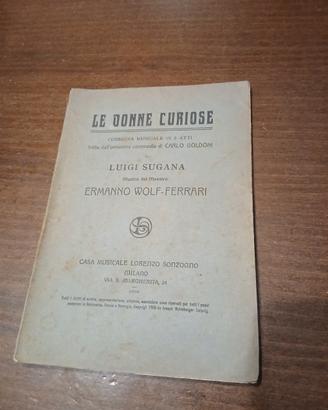 Libretto d'opera raro "Le Donne Curiose" - Wolf-Fe