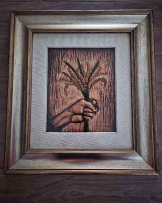 Quadro in rame sbalzato lavorato a rilievo