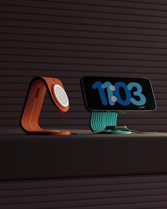 base ricarica iphone e apple watch stampato in 3d