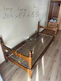 Letto singolo con rete