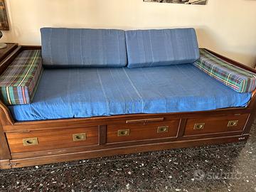 Letto singolo legno massello stile marina