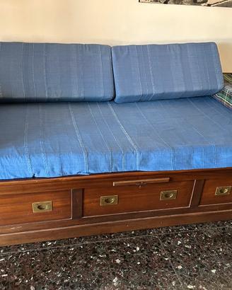 Letto singolo legno massello stile marina