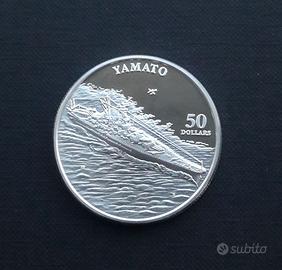 ARGENTO 999 _ 50 dollars Yamato MARSHALL oncia 1OZ