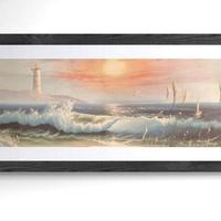 Poster veduta di mare art classica