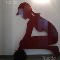 Quadro donna POP in vetro satinato