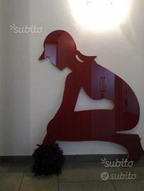 Quadro donna POP in vetro satinato