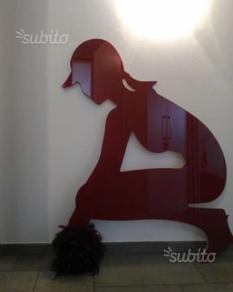 Quadro donna POP in vetro satinato