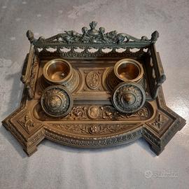 Calamaio in bronzo fine 1800 inizio 1900 