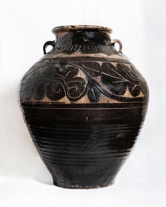 Vasi cinesi in ceramica Cizhou dell'epoca Yuan