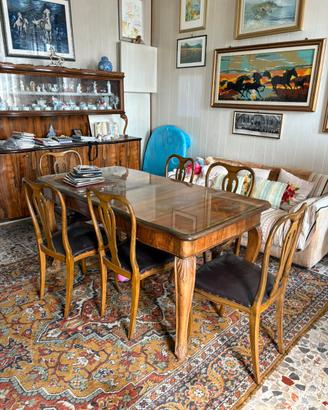Tavolo da pranzo classico in legno + 6 sedie