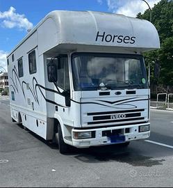 Camion trasporto cavalli con living