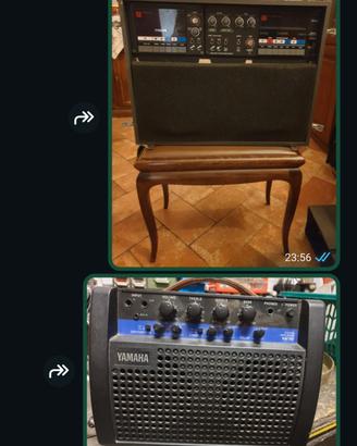 cassa per chitarra e lettore cassette con amplific