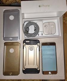 Iphone 6 Plus 64 GB bianco e oro con 3 cover