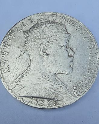 Moneta Argento 1 Birr Etiopia Menelik II