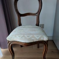 SEDIA IN LEGNO RESTAURATA