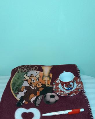 Coperta plaid, tazzina caffè e biro Torino Calcio
