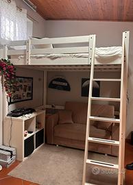 Letto soppalco una piazza e mezza