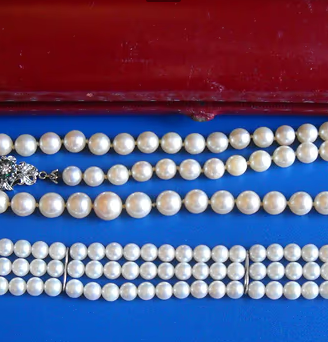 Parure collane e bracciale perle anni 60