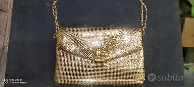 POCHETTE DA CERIMONIA IN RETE DORATA